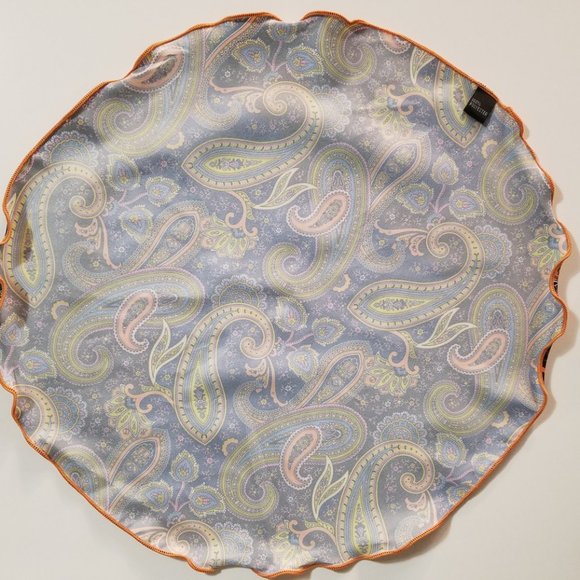 Accessories | New 2in1 Pouf Round Pocket Square Gold Paisley | Poshmark
